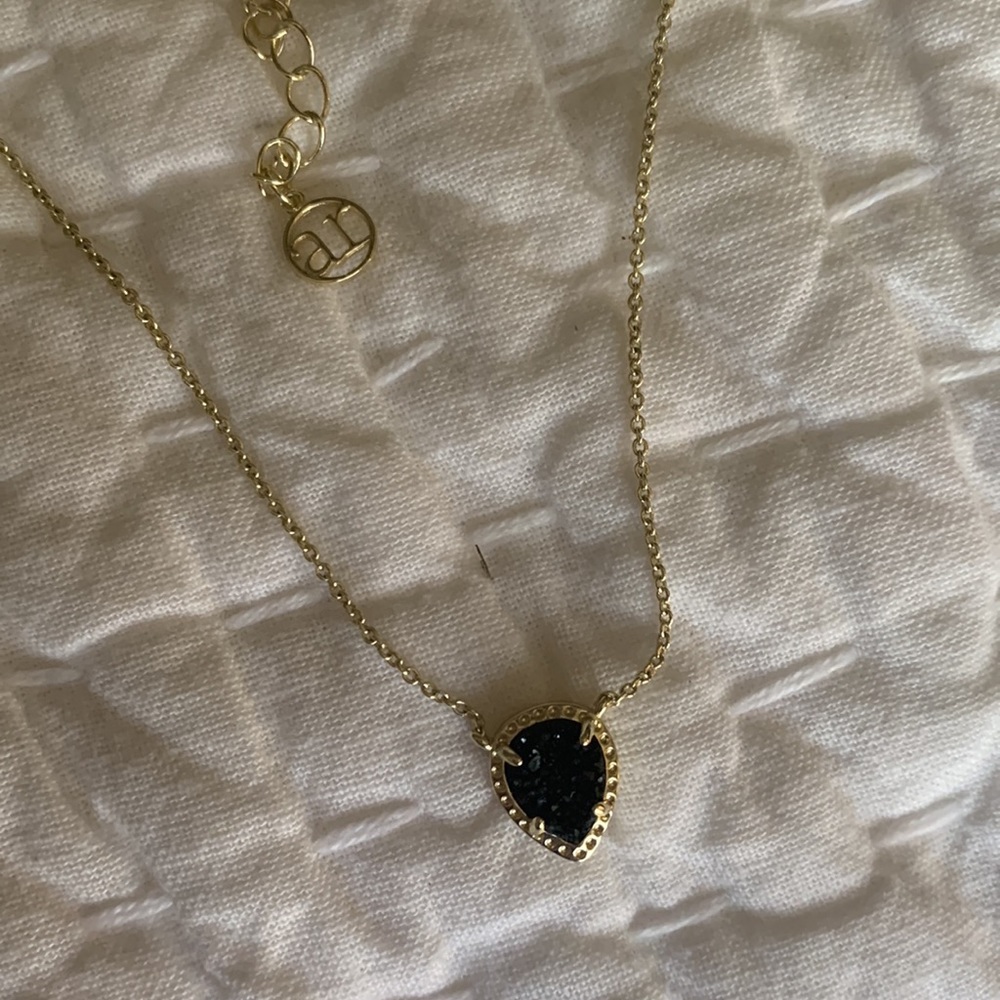 Ava Rose black drusy pendant